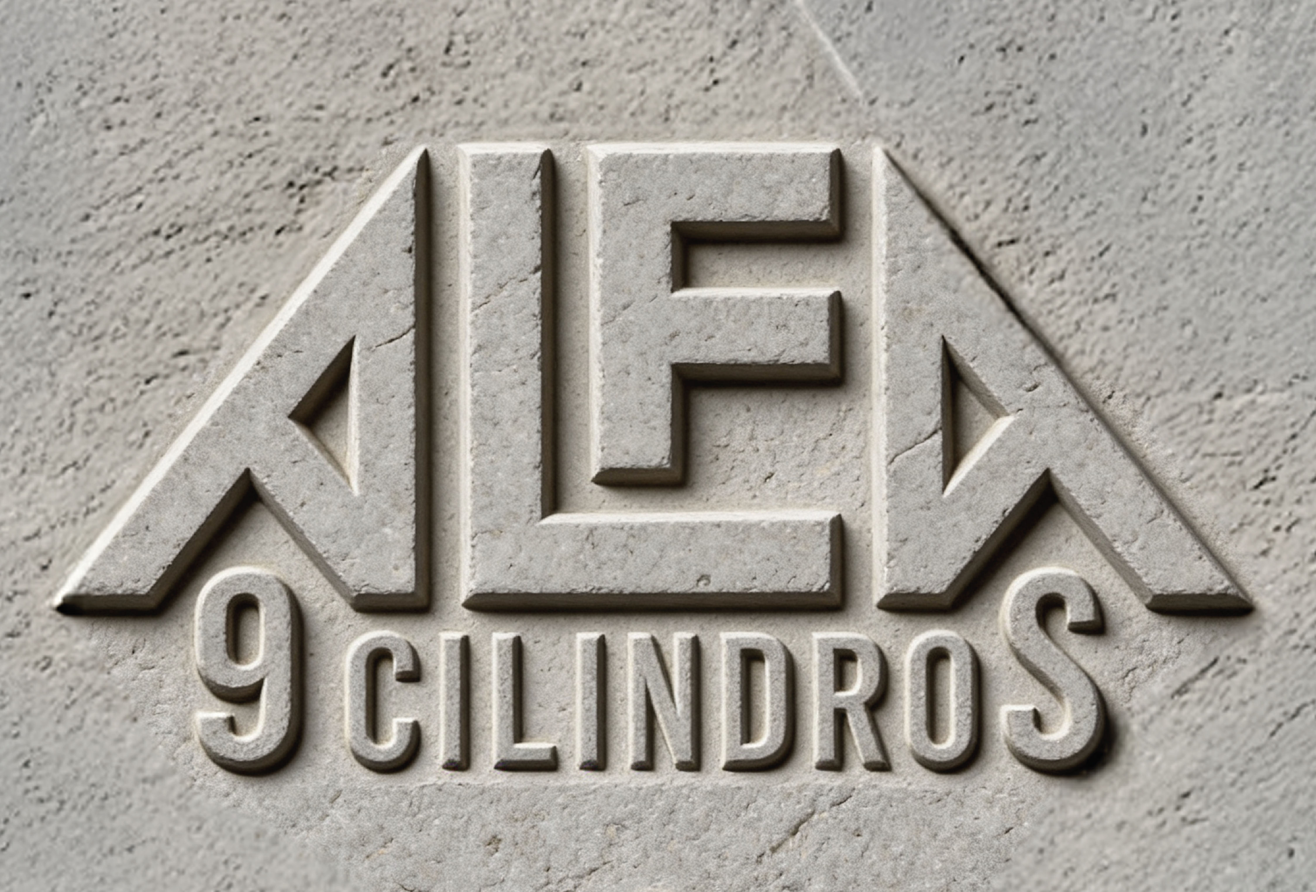 Logo A9C 9 Cilindros en acabado marmol